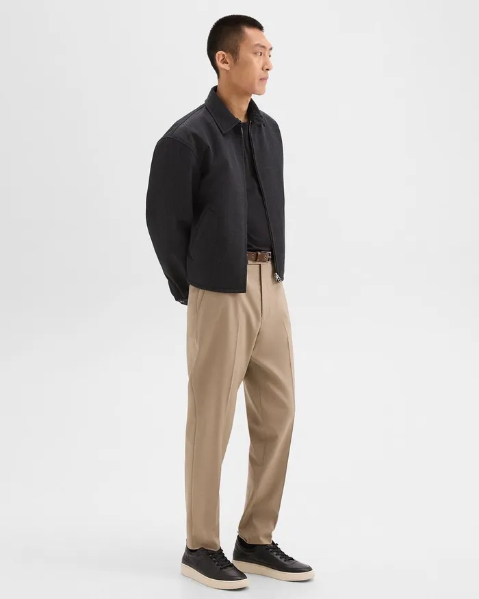Men Theory Pants Relaxed Pant In Wool Gabardine Barley
