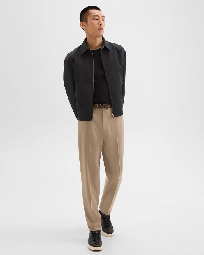 Men Theory Pants Relaxed Pant In Wool Gabardine Barley