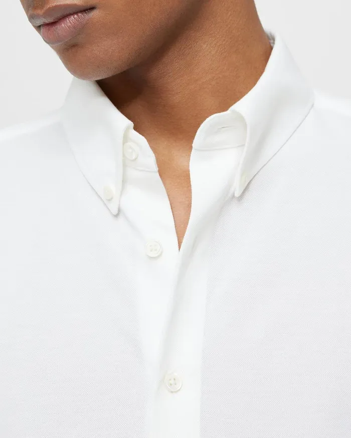 Men Theory Shirts Alfred Shirt In Structured Piqueacute Optic White