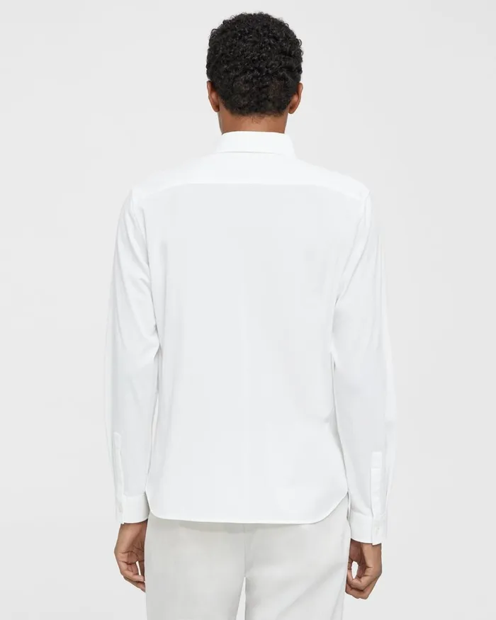 Men Theory Shirts Alfred Shirt In Structured Piqueacute Optic White