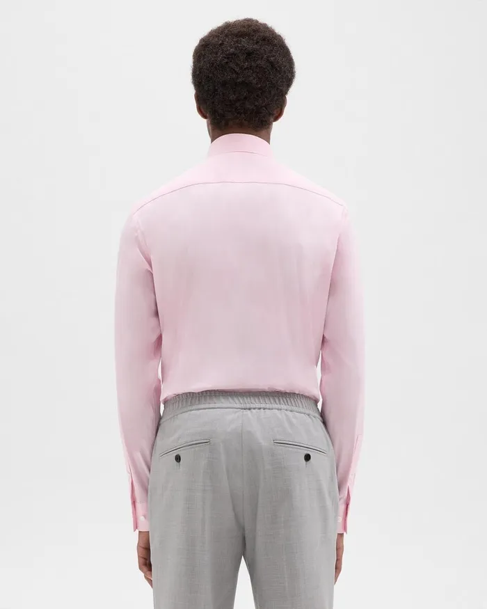 Men Theory Shirts Sylvain Shirt In Good Cotton Cradle Pink