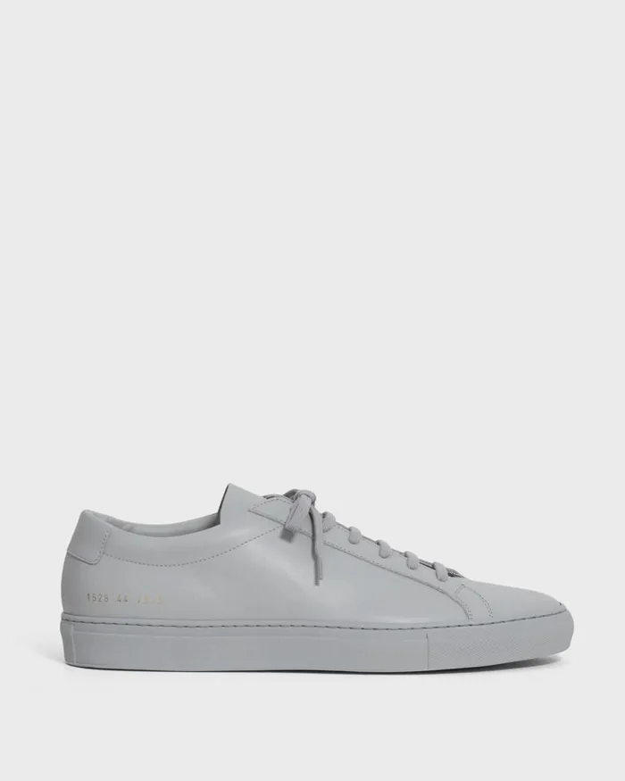 Men Theory Shoes Common Projects Original Achilles Sneakers Grey