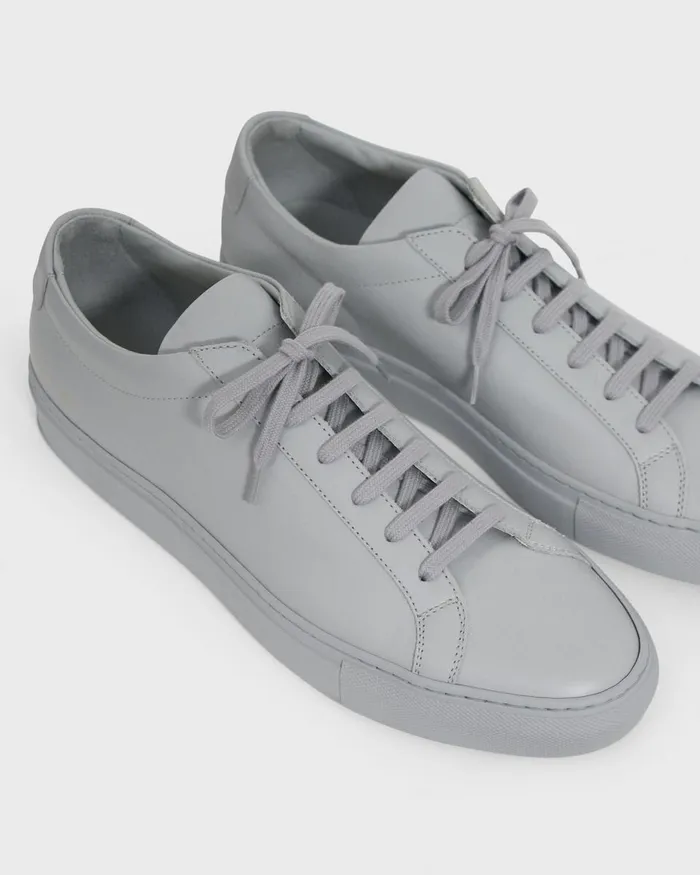 Men Theory Shoes Common Projects Original Achilles Sneakers Grey