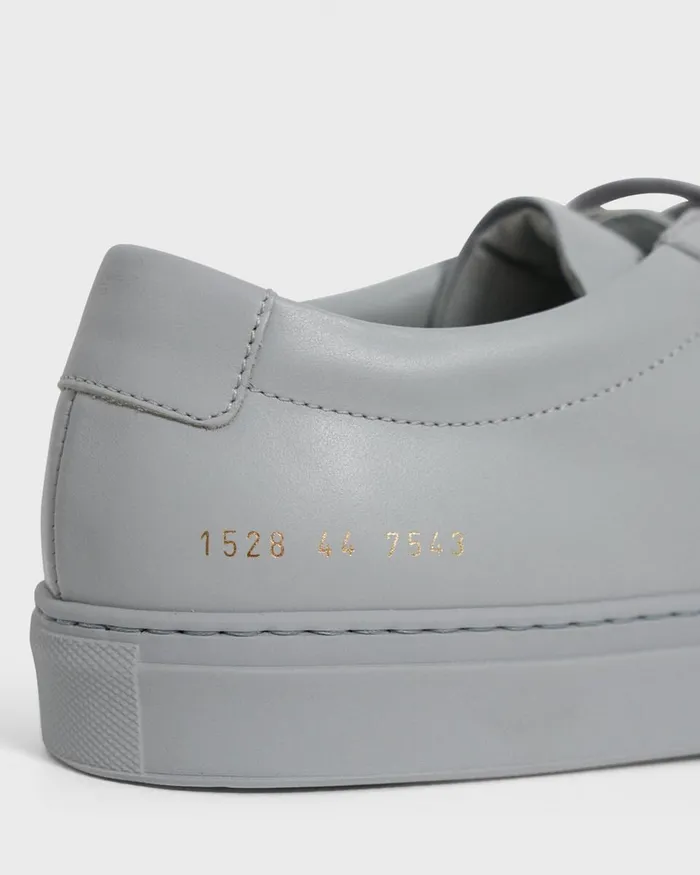 Men Theory Shoes Common Projects Original Achilles Sneakers Grey