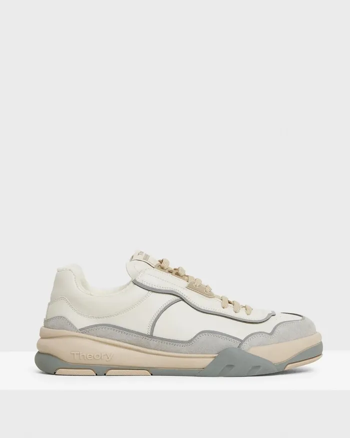 Men Theory Shoes Leather Sneaker Plaster