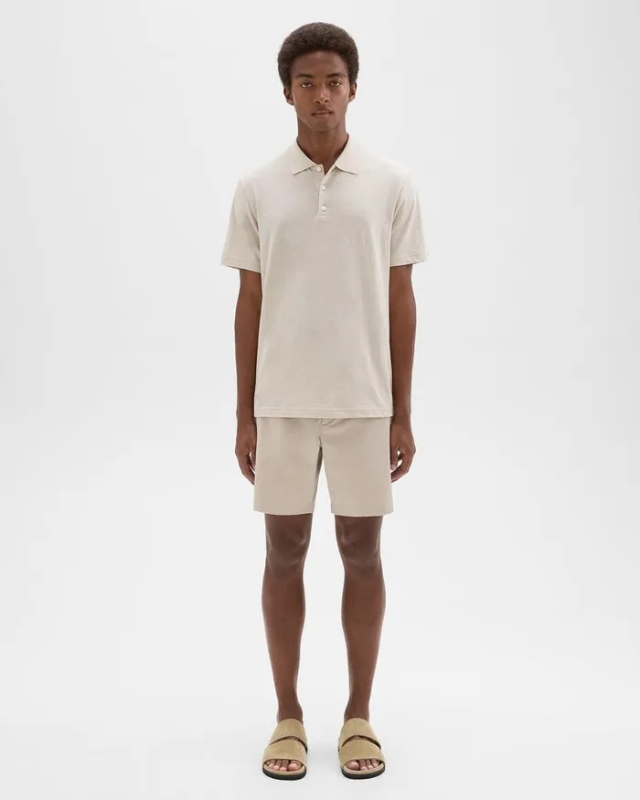 Men Theory Shorts Zaine 7rdquo Short In Organic Cotton New Sand