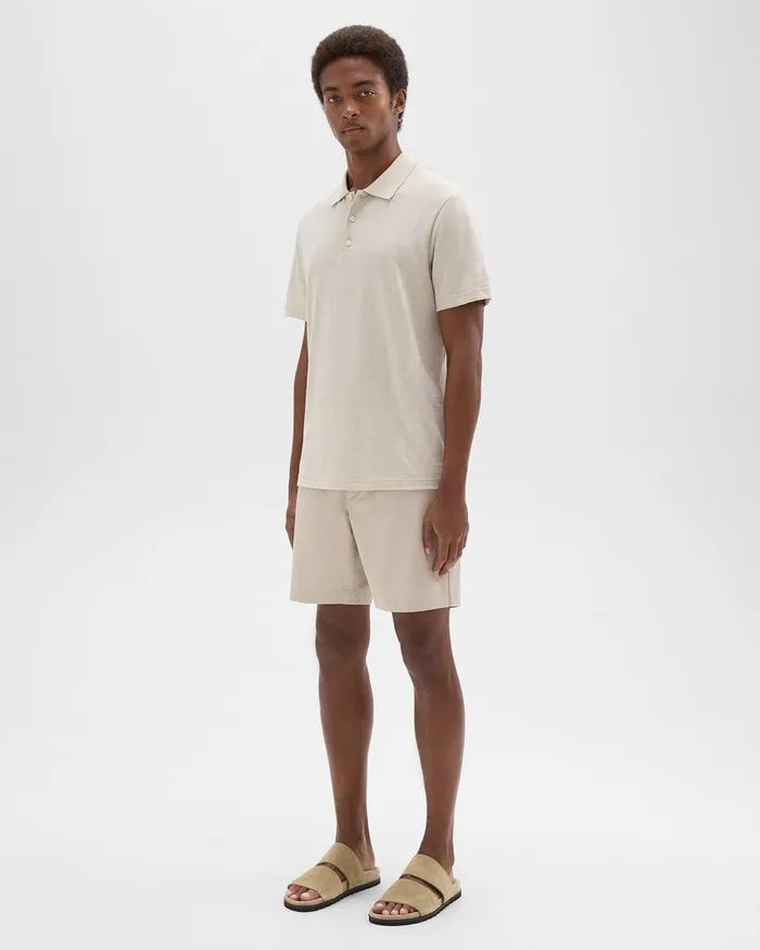 Men Theory Shorts Zaine 7rdquo Short In Organic Cotton New Sand