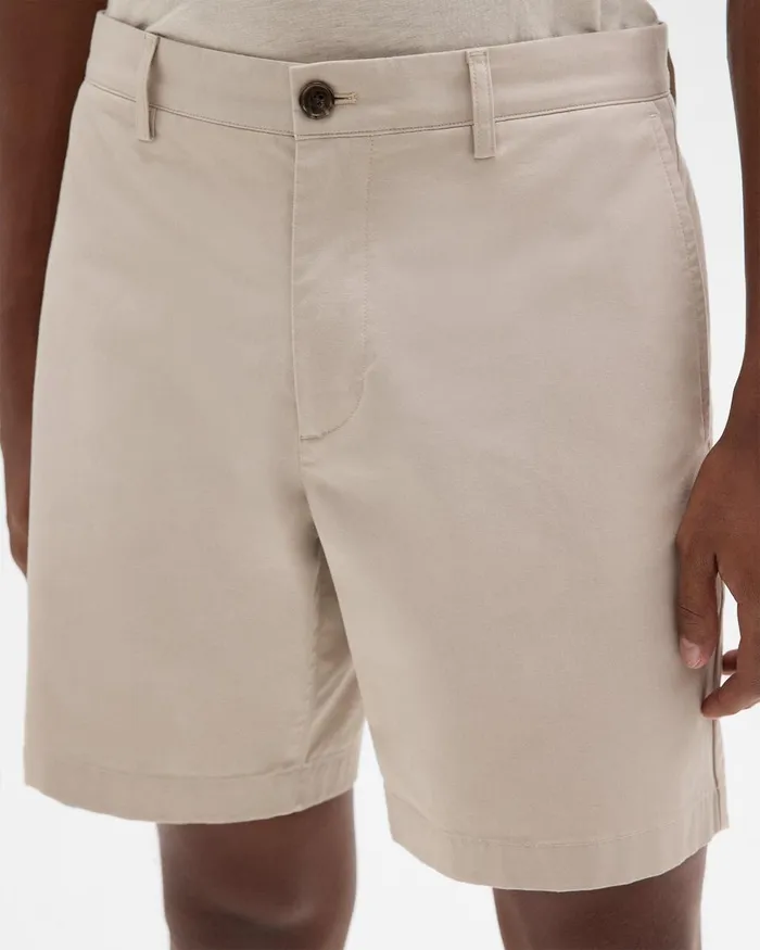 Men Theory Shorts Zaine 7rdquo Short In Organic Cotton New Sand
