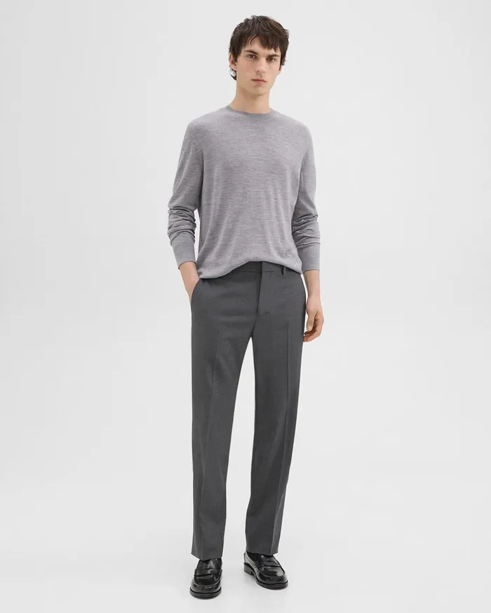 Men Theory Suits Mayer Pant In Stretch Wool Medium Charcoal