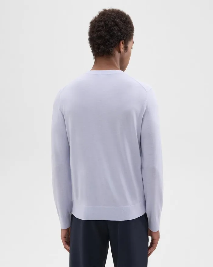 Men Theory Sweaters Cardigans Crewneck Sweater In Regal Wool Ice