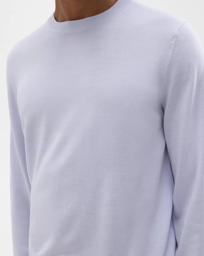 Men Theory Sweaters Cardigans Crewneck Sweater In Regal Wool Ice