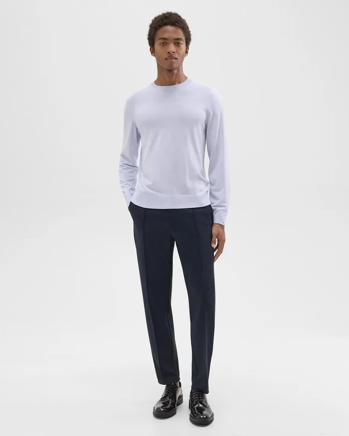 Men Theory Sweaters Cardigans Crewneck Sweater In Regal Wool Ice