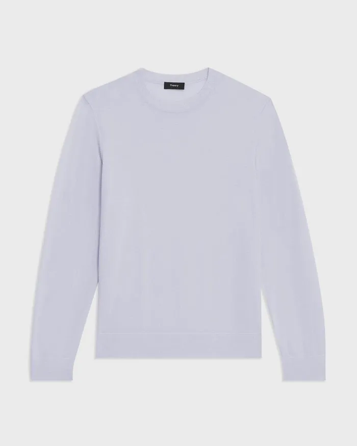 Men Theory Sweaters Cardigans Crewneck Sweater In Regal Wool Ice