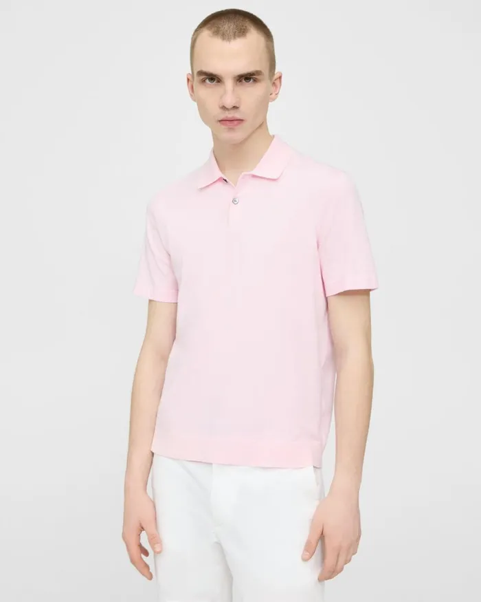 Men Theory Sweaters Cardigans Goris Polo Shirt In Light Bilen Cradle Pinkwhite