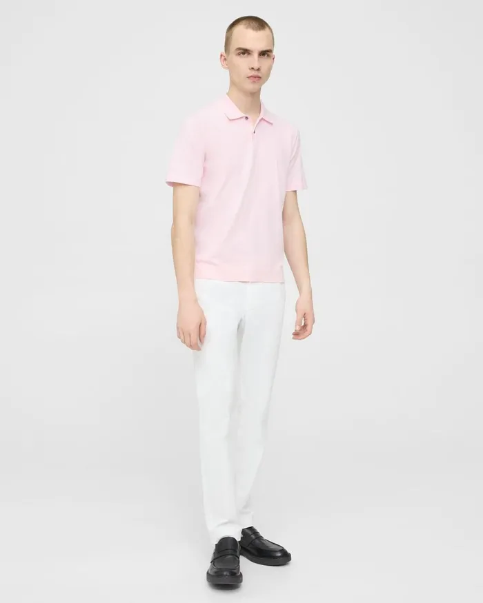 Men Theory Sweaters Cardigans Goris Polo Shirt In Light Bilen Cradle Pinkwhite
