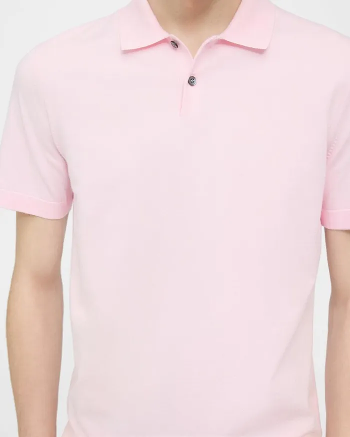 Men Theory Sweaters Cardigans Goris Polo Shirt In Light Bilen Cradle Pinkwhite