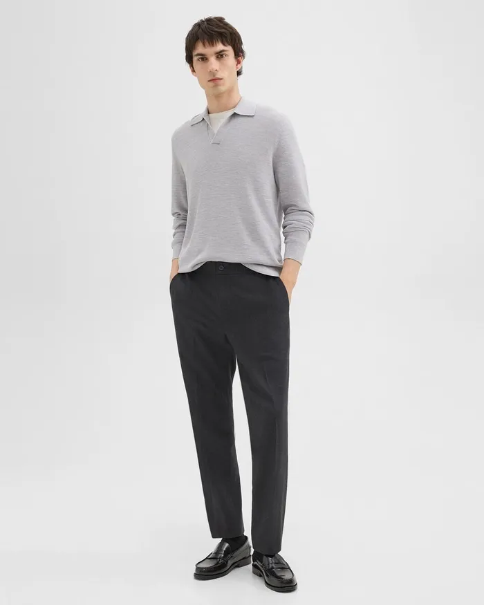 Men Theory Sweaters Cardigans Johnny Collar Sweater In Merino Wool Vapor Melange