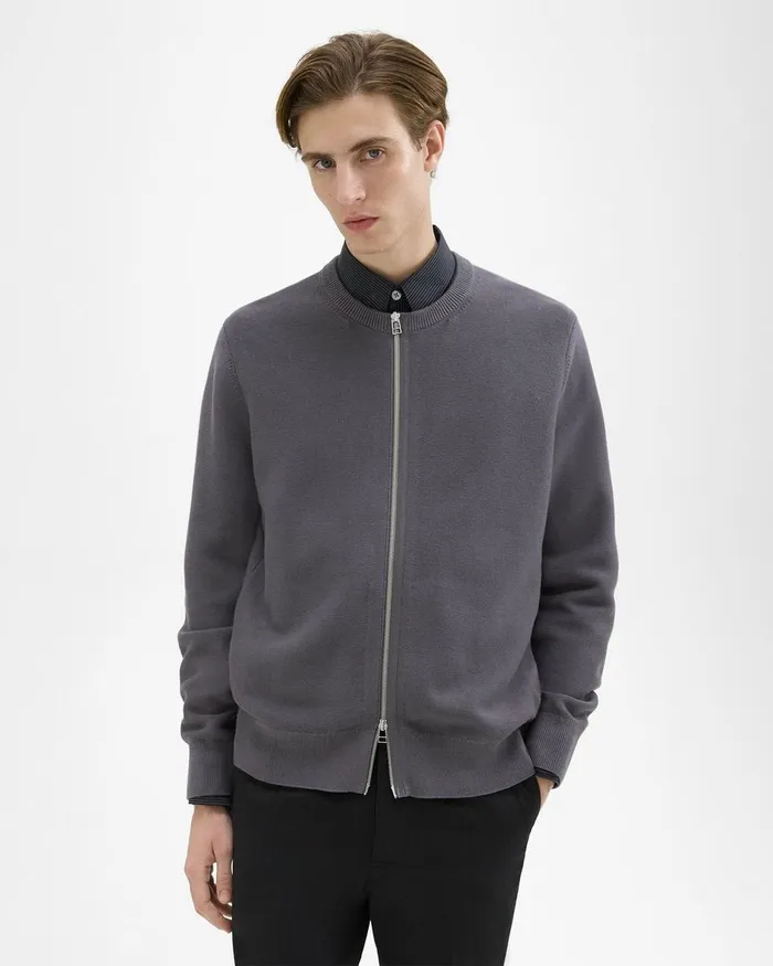 Men Theory Sweaters Cardigans NylonWool Combo Cardigan Graphite