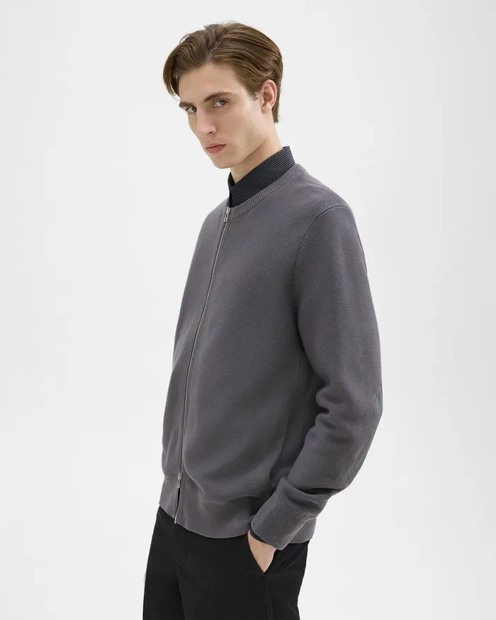 Men Theory Sweaters Cardigans NylonWool Combo Cardigan Graphite