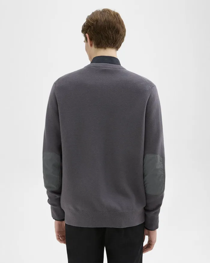 Men Theory Sweaters Cardigans NylonWool Combo Cardigan Graphite