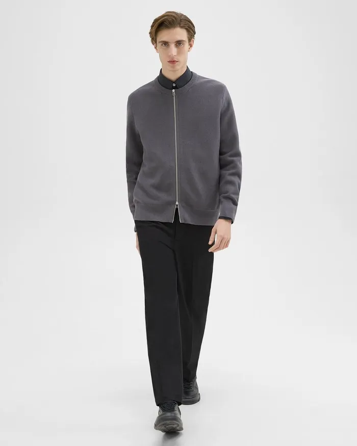 Men Theory Sweaters Cardigans NylonWool Combo Cardigan Graphite