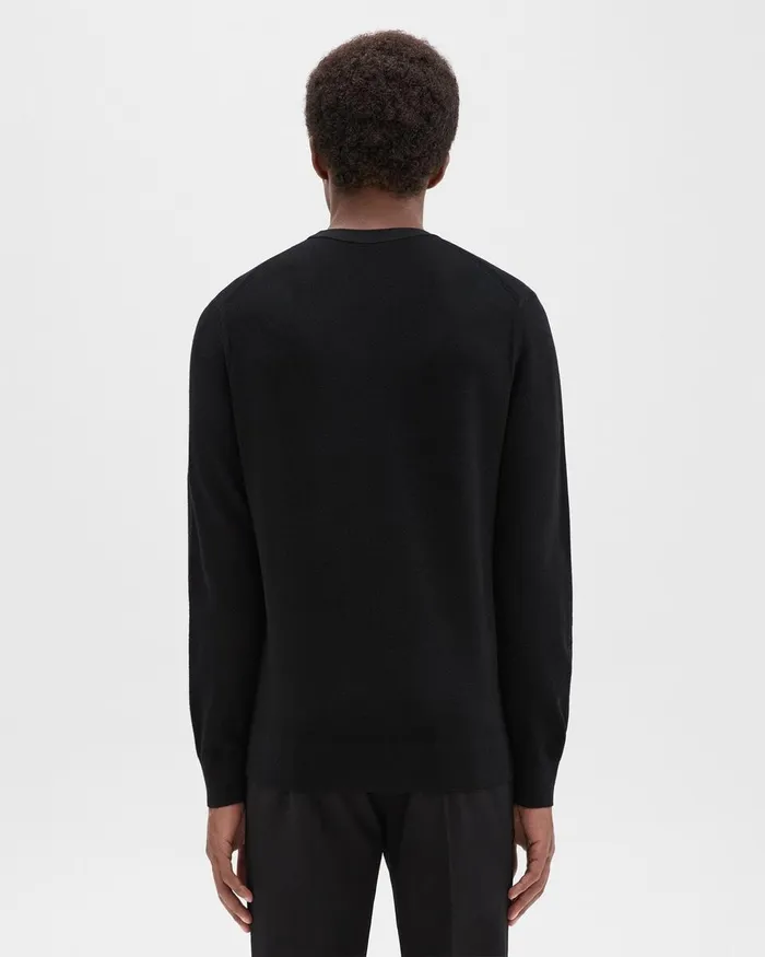 Men Theory Sweaters Cardigans Riland Sweater In Light Bilen Black
