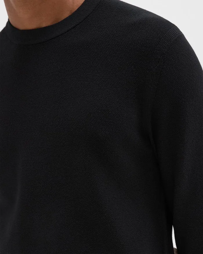 Men Theory Sweaters Cardigans Riland Sweater In Light Bilen Black