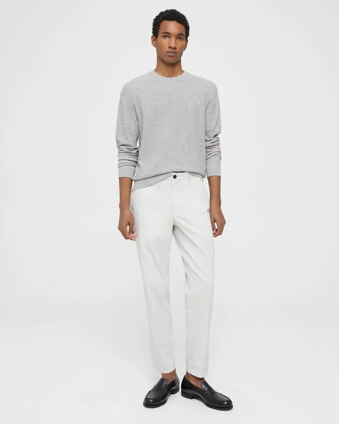 Men Theory Sweaters Cardigans Riland Sweater In Light Bilen Silver Heather