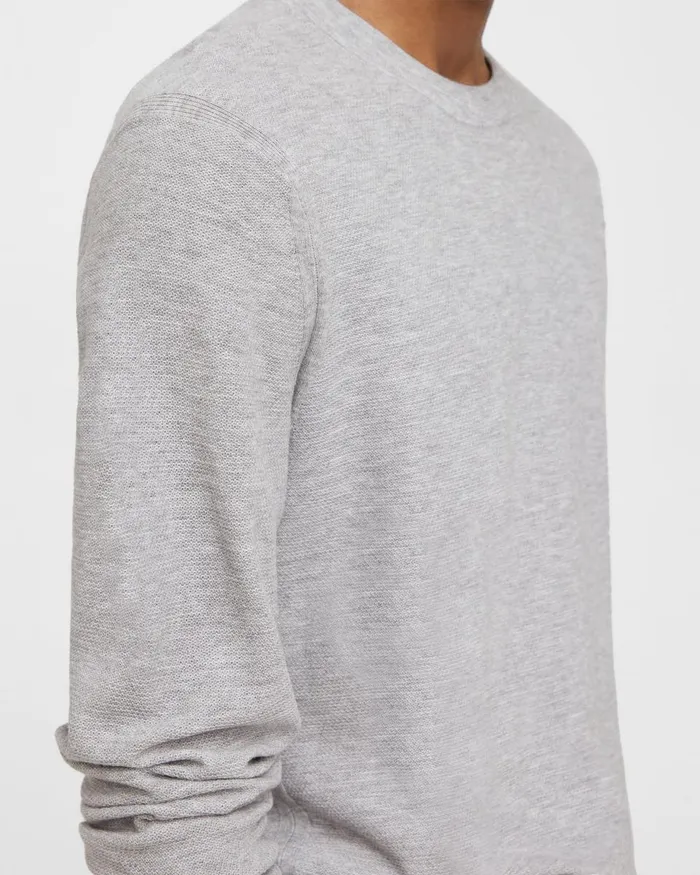 Men Theory Sweaters Cardigans Riland Sweater In Light Bilen Silver Heather