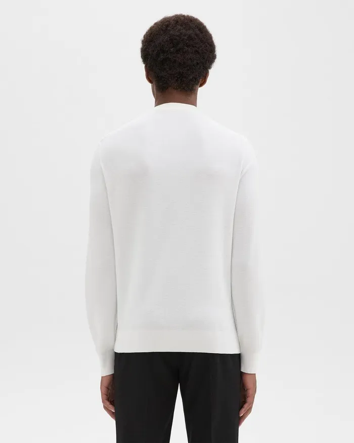 Men Theory Sweaters Cardigans Riland Sweater In Light Bilen White