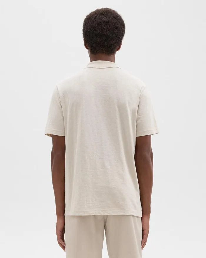 Men Theory TShirts Polos Bron Polo Shirt In Cosmos Slub Cotton Sand
