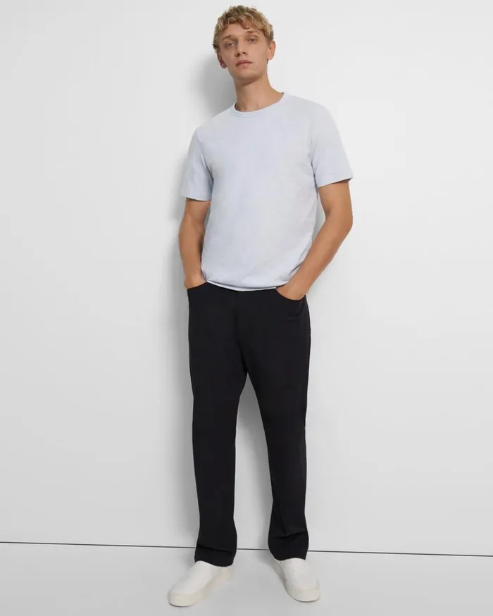 Men Theory TShirts Polos Essential Tee In Cosmos Slub Cotton Olympic