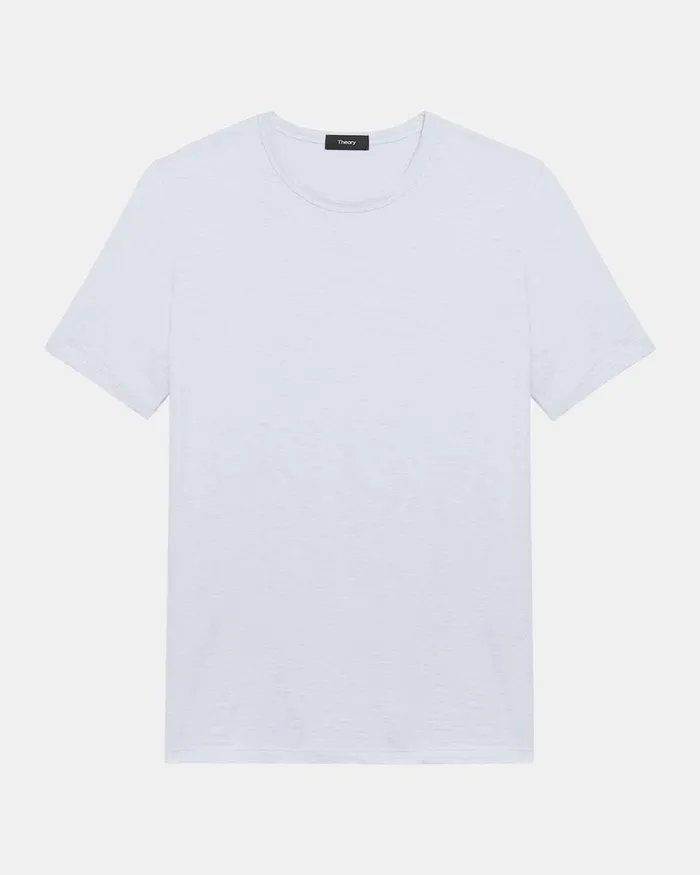 Men Theory TShirts Polos Essential Tee In Cosmos Slub Cotton Olympic