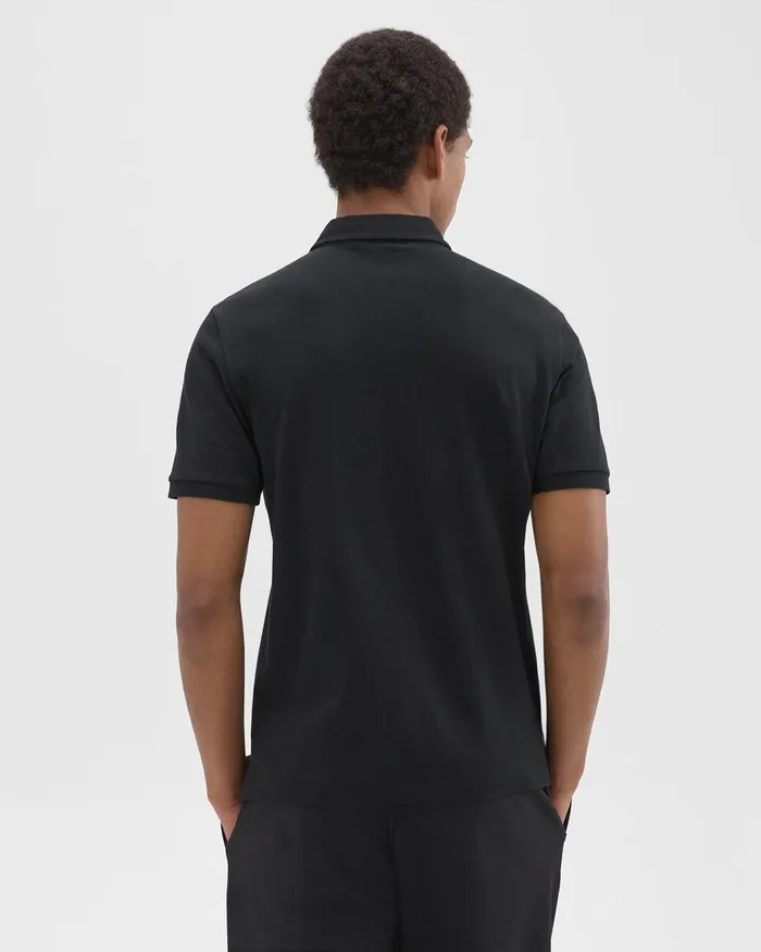 Men Theory TShirts Polos Tailored Polo Shirt In Function Piqueacute Black
