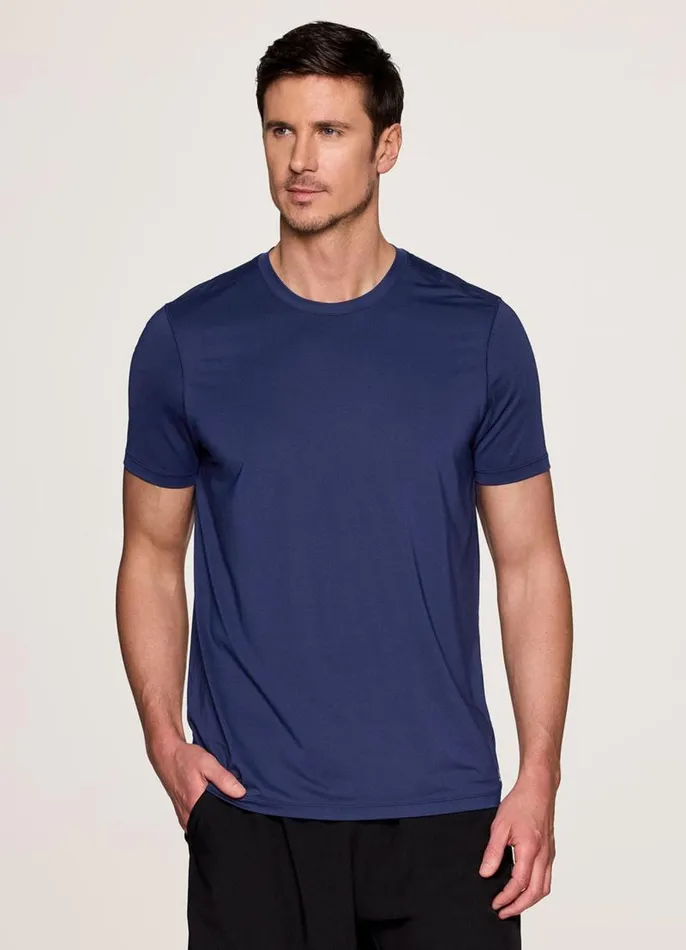 Men Training Day Mesh Workout Tee Navy RBX Active TShirts