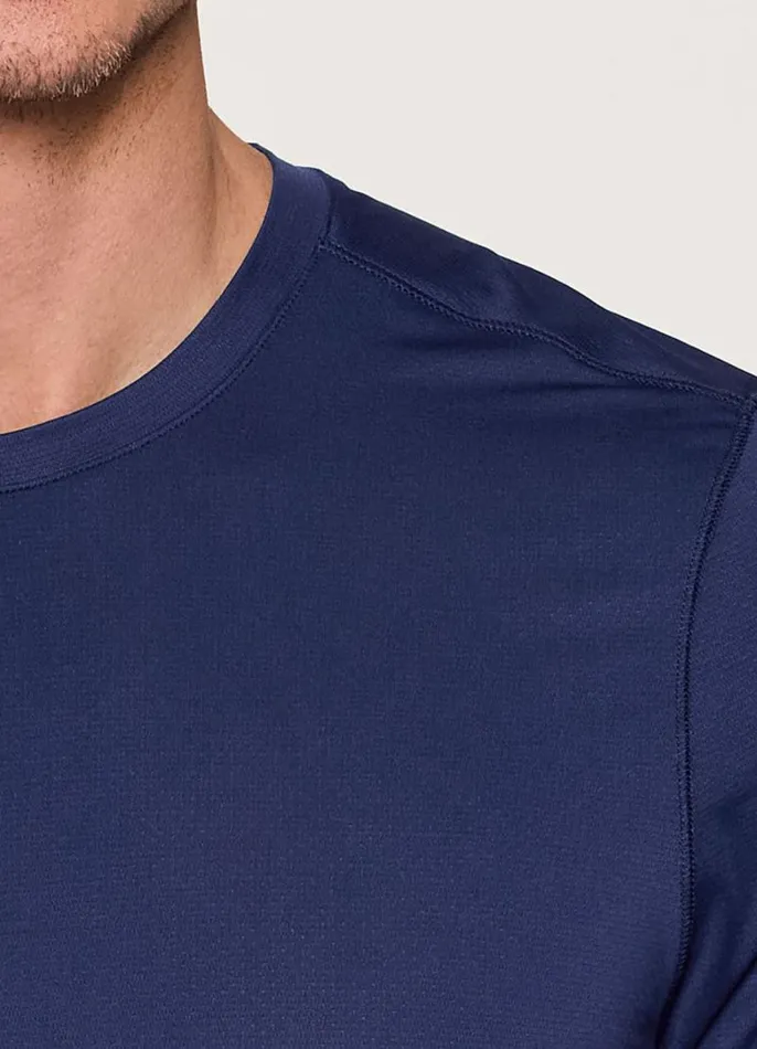 Men Training Day Mesh Workout Tee Navy RBX Active TShirts