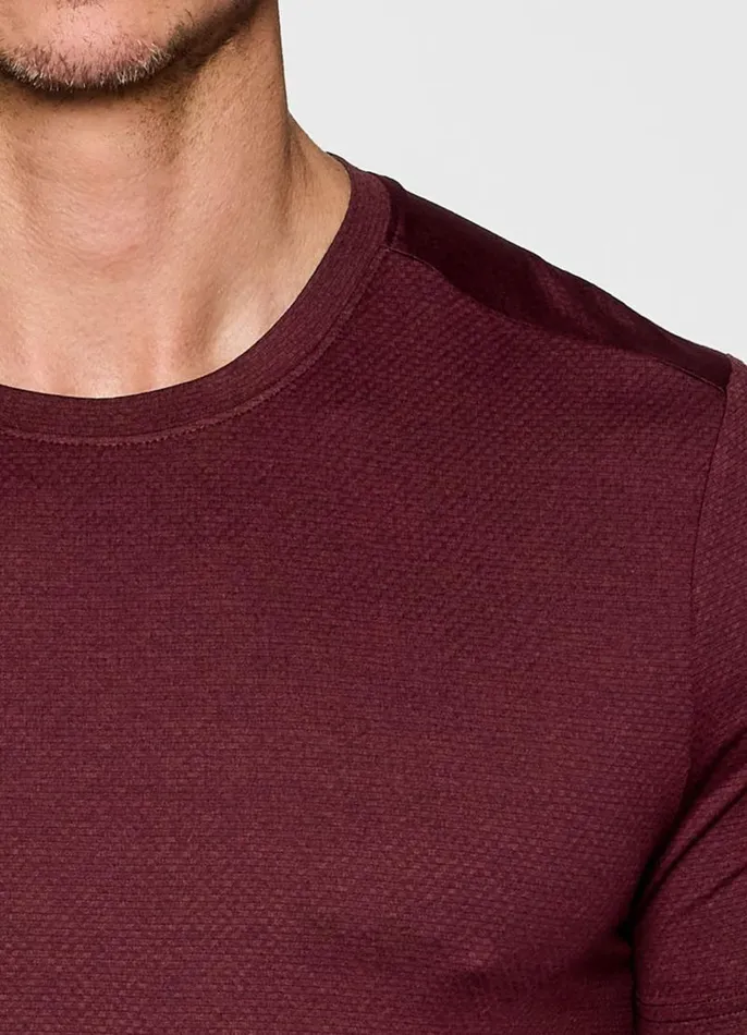Men Ultimate Performance Workout Tee Burgundy RBX Active TShirts