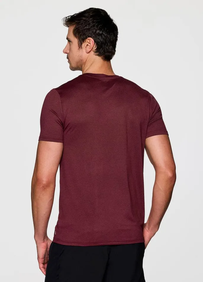 Men Ultimate Performance Workout Tee Burgundy RBX Active TShirts