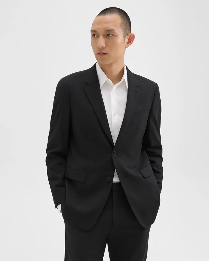 MenWomen Theory Blazers Jackets Chambers Blazer In Stretch Wool Black