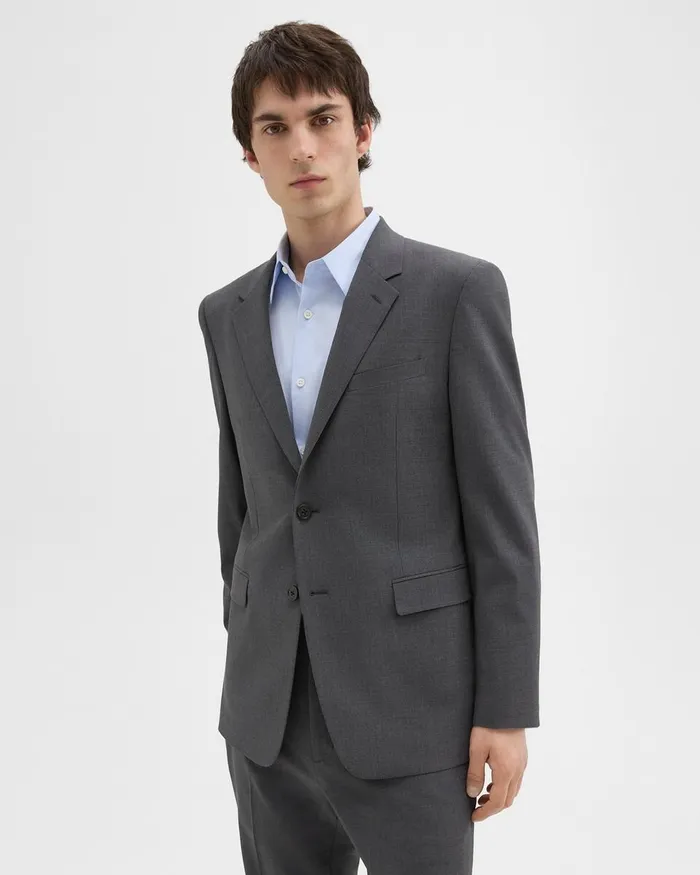 MenWomen Theory Blazers Jackets Chambers Blazer In Stretch Wool Medium Charcoal