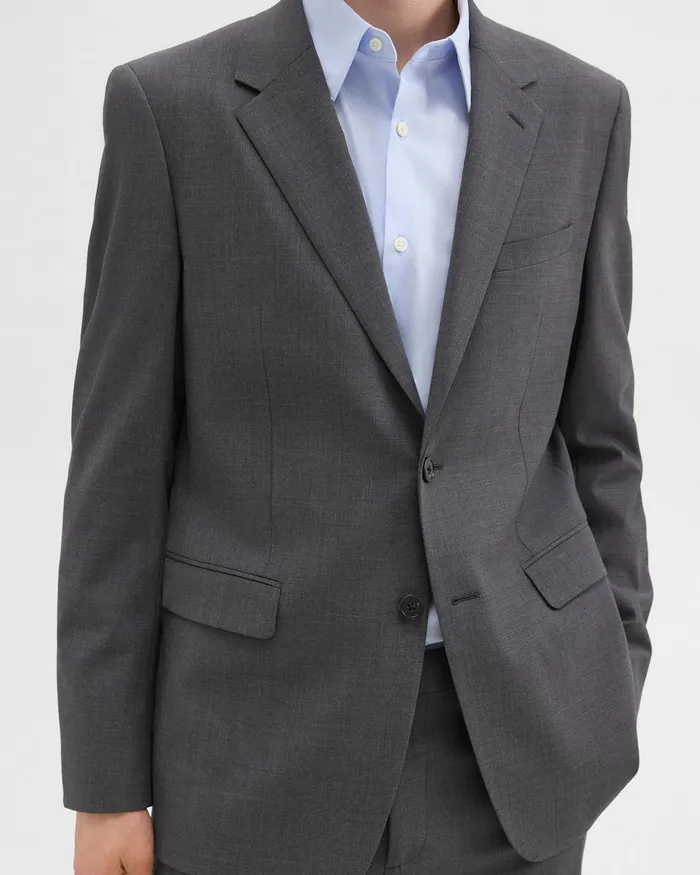 MenWomen Theory Blazers Jackets Chambers Blazer In Stretch Wool Medium Charcoal