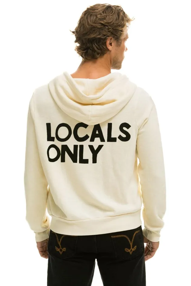 MenWomen Tops Aviator Nation LOCALS ONLY HOODIE 8211 VINTAGE WHITE MenWomen Tops Aviator Nation LOCALS ONLY HOODIE 8211 VINTAGE WHITE