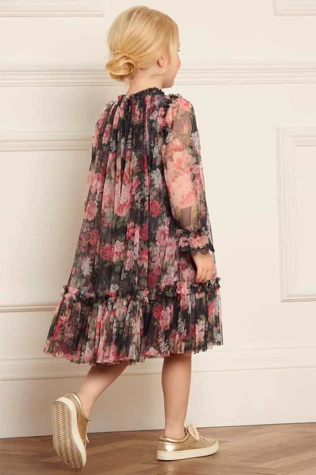 Midnight Dance Long Sleeve Kids Dress Black Kids Needle and Thread Kids Formalwear
