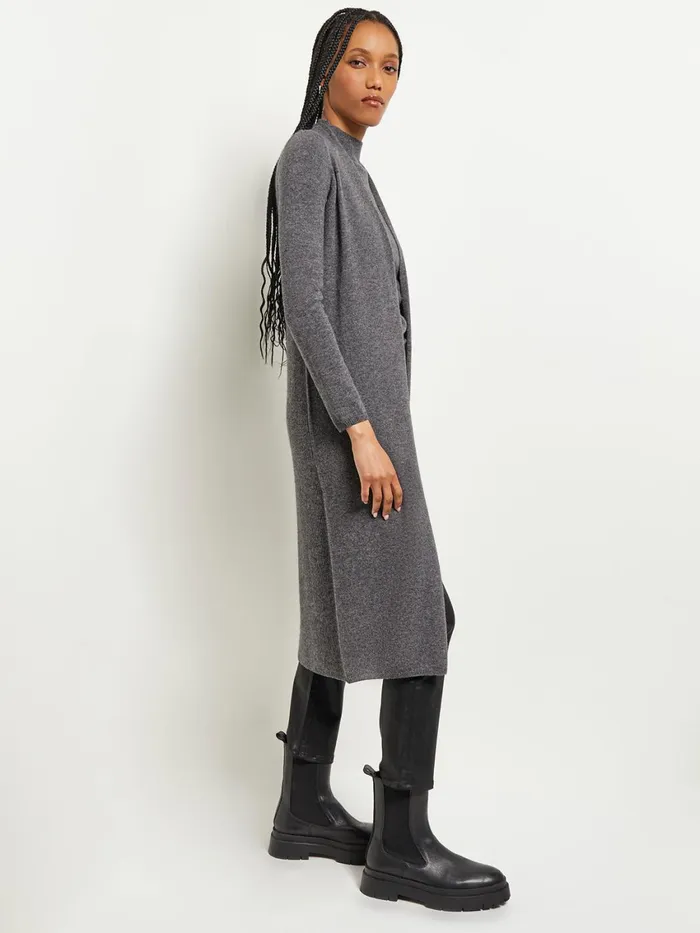 Misook Cashmere Maxi Duster Cardigan Women Jackets and Coats