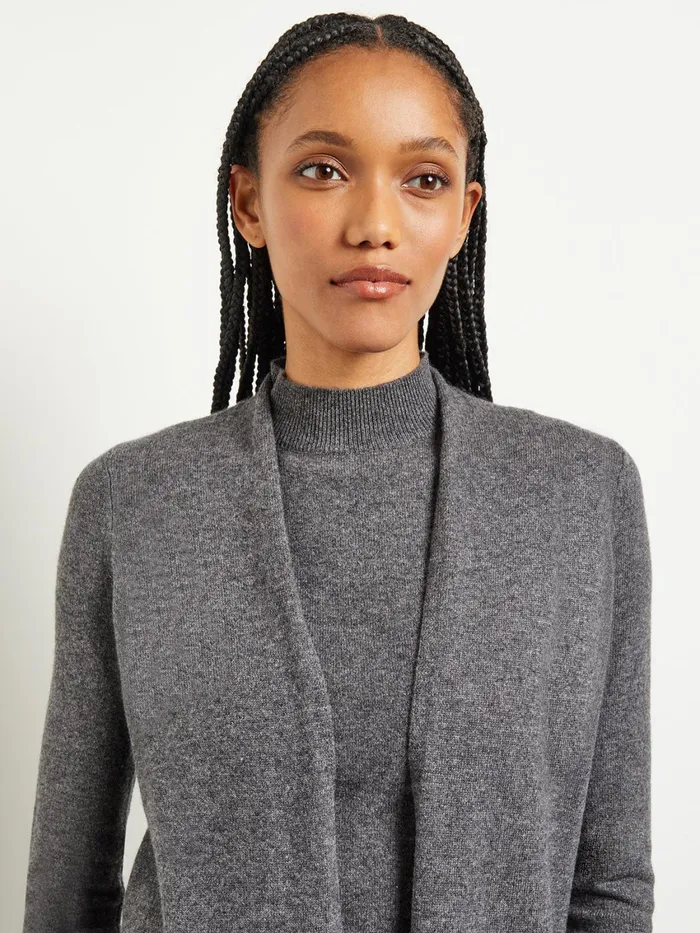 Misook Cashmere Maxi Duster Cardigan Women Jackets and Coats