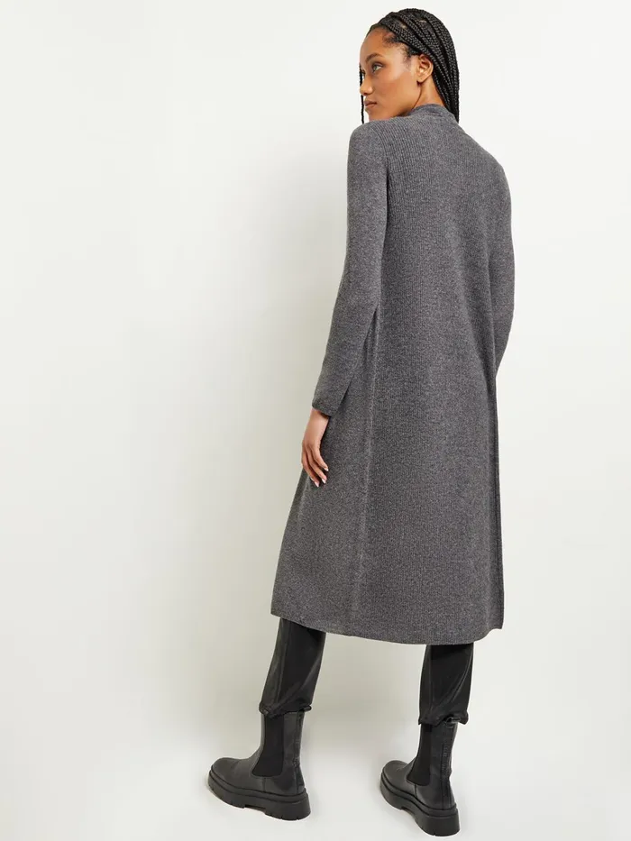 Misook Cashmere Maxi Duster Cardigan Women Jackets and Coats