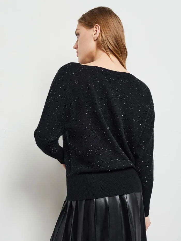 Misook Dolman Sequin Cashmere Sweater Women Tops and Tees