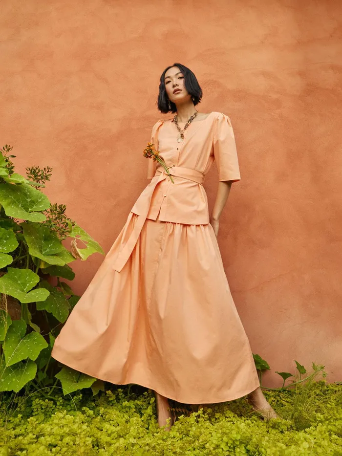 Misook Godet Midi Skirt 8211 Pleated Faux Cupro Silk Women Skirts Misook Godet Midi Skirt 8211 Pleated Faux Cupro Silk Women Skirts