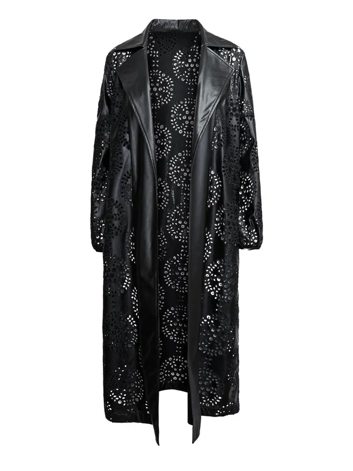 Misook Heritage Fit Open Front Vegan Leather Jacket Women Jackets and Coats