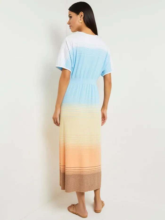 Misook Midi Fit and Flare Dress 8211 Soft Ombre Jacquard Knit Women Dresses Misook Midi Fit and Flare Dress 8211 Soft Ombre Jacquard Knit Women Dresses